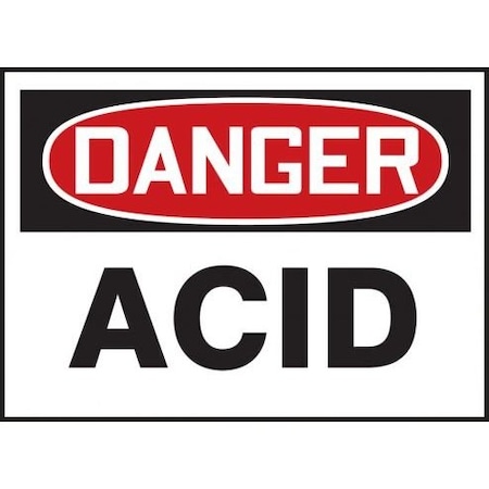 OSHA DANGER SAFETY LABEL ACID 3 LCHL299VSP